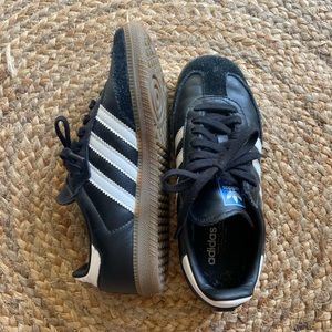 Black and white Adidas Sambas
